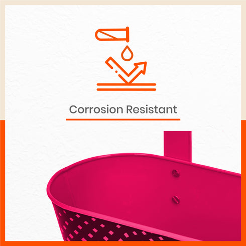DIA Hanging Metal Pot Holders / Planters for Home / Balcony / Garden | Pink